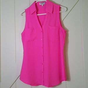 Express Hot Pink, Sleeveless PortofinoTop. Sz S